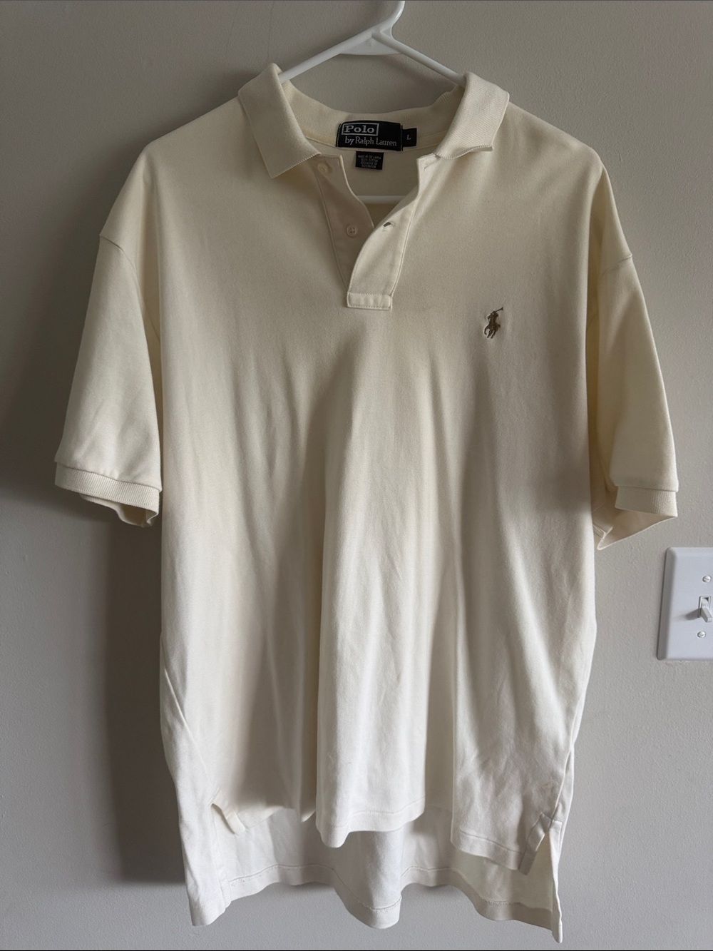 Polo by Ralph Lauren Men's Light Cream Short-Sleeve Polo